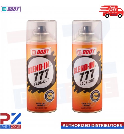 2X HB Body Blend In 777 Fade Out Thinner Aerosol BLENDS LACQUER EDGES 400ml